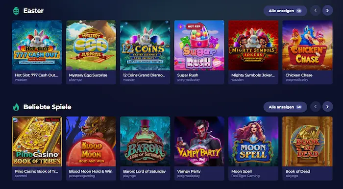 Pino Casino spiele